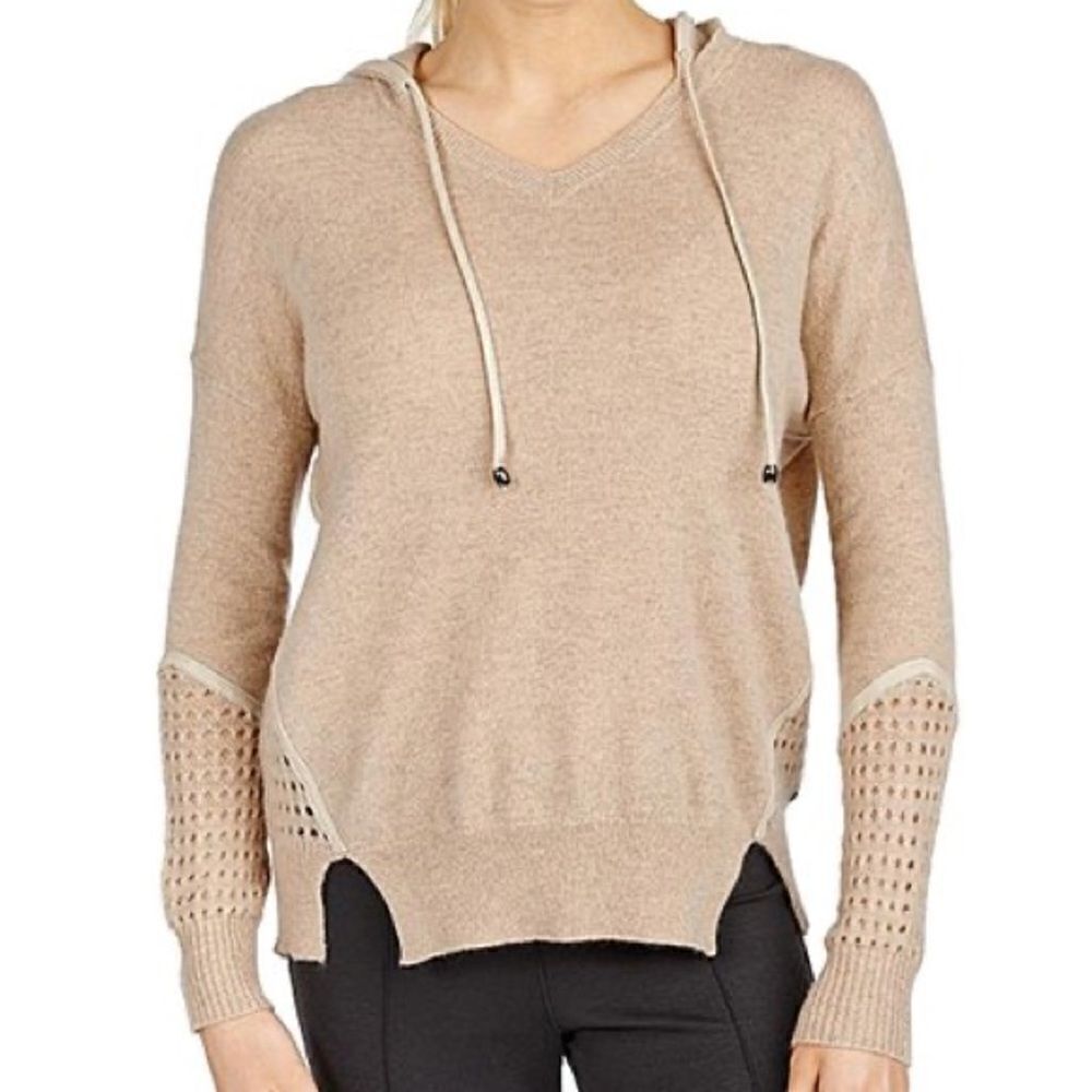 One Grey Day 100% Cashmere Hooded Sweater